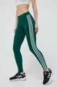 зелёный Леггинсы adidas Originals Adicolor Classics 3-Stripes Leggings Женский