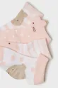 Mayoral Newborn Skarpetki dziecięce (4-pack) różowy