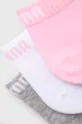 Puma - Παιδικές κάλτσες (3-pack) ροζ