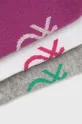 Παιδικές κάλτσες United Colors of Benetton (3-pack) ροζ