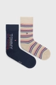 beżowy Tommy Hilfiger skarpetki dziecięce (2-pack) Dziecięcy