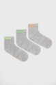 Dětské ponožky Skechers 3-pack směs šedá SK41053