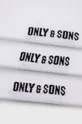 Ponožky Only & Sons (3-pak) biela