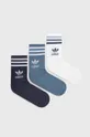 μπλε Κάλτσες adidas Originals (3-pack) Ανδρικά