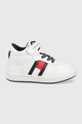 biały Tommy Hilfiger sneakersy dziecięce Chłopięcy