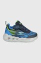 Detské topánky Skechers imitácia kože tmavomodrá 401503N.PPYY