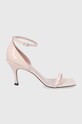 Kožené sandály Hugo více než 8 cm béžová 50466339.272