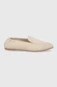 beżowy Boss Mokasyny skórzane Romie Loafer-N 50466632.277 Damski