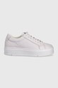 Vagabond Shoemakers buty skórzane JUDY platforma fioletowy 4924.001.03