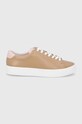 Guess - Buty skórzane imitacja skóry licowej brązowy FL5PAT.LEA12.BRWN