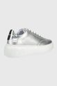 Armani Exchange sneakersy skórzane XDX042.XV412.00520 srebrny