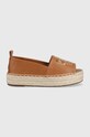 Dkny espadrile Maddy piele maro K1271385.MADDY.COG