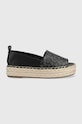 Dkny espadryle Magan imitacja skóry licowej czarny K1209515.MAGAN.BLK