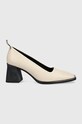 Vagabond Shoemakers czółenka skórzane HEDDA słupek beżowy 5303.101.02