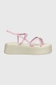 Кожаные сандалии Vagabond Shoemakers Courtney платформа розовый 5334.701.70