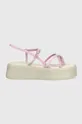 ružová Kožené sandále Vagabond Shoemakers Courtney Dámsky