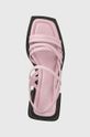 pastelově růžová Kožené sandály Vagabond Hennie