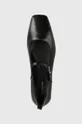 fekete Vagabond Shoemakers bőr balerina cipő Delia