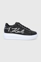 Karl Lagerfeld ghete de piele platformă negru KL62572.000