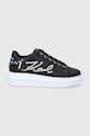 Karl Lagerfeld ghete de piele platformă negru KL62572.000