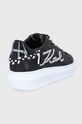 Încălțăminte Karl Lagerfeld ghete de piele KL62572.000 negru