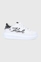 Кожаные ботинки Karl Lagerfeld Kapri плоская белый KL62572.010