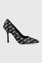 Karl Lagerfeld szpilki skórzane SARABANDE KL30914A.001 szpilka czarny KL30914A.001