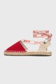 Obuwie Big Star espadryle JJ274860 czerwony