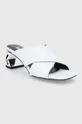 Karl Lagerfeld klapki skórzane K-BLOK KL30605.011 biały