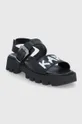 Kožené sandále Karl Lagerfeld Terra Firma čierna