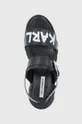 čierna Kožené sandále Karl Lagerfeld Terra Firma