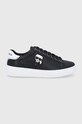 Karl Lagerfeld buty skórzane KUPSOLE III płaska czarny KL61030A.000