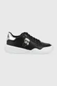 μαύρο Δερμάτινα παπούτσια Karl Lagerfeld Kapri Run Γυναικεία