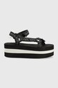 Sandále Karl Lagerfeld VELOCITA HI WEDGE textilný čierna KL82900.Y01