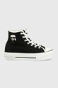 Karl Lagerfeld trampki KAMPUS MAX płaska czarny KL60450.900