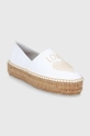 Kožené espadrilky Love Moschino biela