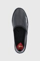 Love Moschino Espadryle skórzane czarny JA10032G1EIA0000
