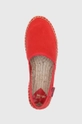 czerwony Love Moschino Espadryle zamszowe