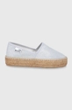 srebrny Love Moschino Espadryle Damski