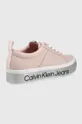 Πάνινα παπούτσια Calvin Klein Jeans ροζ