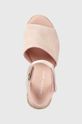 pastelno ružičasta Sandale od brušene kože Calvin Klein Jeans