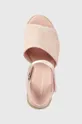 roza Sandale od brušene kože Calvin Klein Jeans