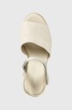 Calvin Klein Jeans sandale din piele intoarsa bej YW0YW00571.ACF