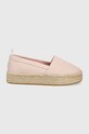 Espadrilky Calvin Klein Jeans platforma růžová YW0YW00579.TFT