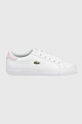 biały Lacoste sneakersy skórzane LEROND PLUS 0722 1 743CFA0011.1Y9 Damski