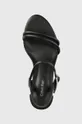 чёрный Кожаные сандалии Calvin Klein