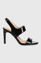 čierna Kožené sandále Calvin Klein Dámsky