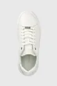 λευκό Δερμάτινα αθλητικά παπούτσια Calvin Klein