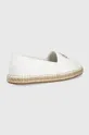 Kožené espadrilky Calvin Klein biela