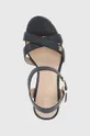 čierna Kožené sandále Lauren Ralph Lauren Fenton